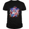 Gnome Play Guitar Shirt Patriotic 4th Of July Shirt Classic Men's T-shirt