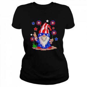 Gnomes 4th Of July Women Gnome Lover Girls American Flag Shirt Classic Women's T-shirt