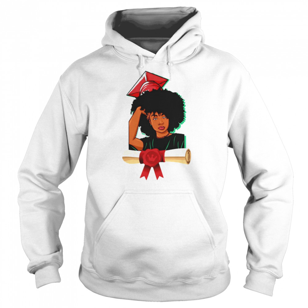 Graduation Melanin Senior Black Women Girl Magic Graduate Shirt Unisex Hoodie