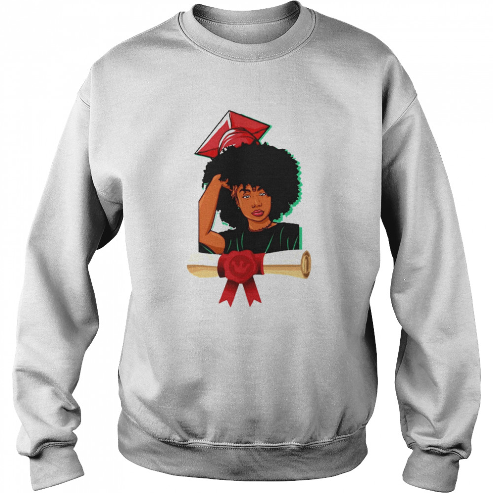 Graduation Melanin Senior Black Women Girl Magic Graduate Shirt Unisex Sweatshirt