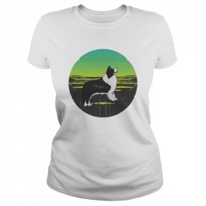 Graphic 365 Dog Breed Border Collie Retro Sunset Shirt Classic Women's T-shirt