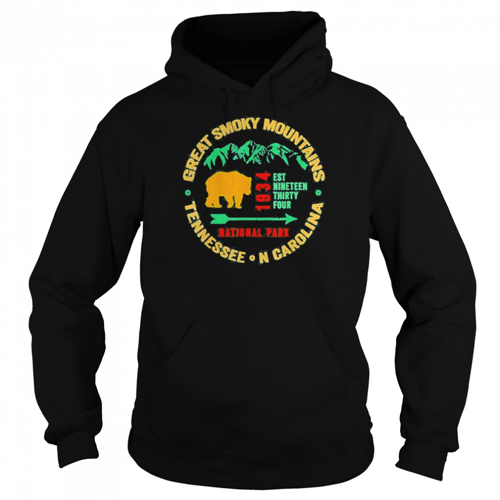 Great Smoky Mountains National Park 80s Graphic Shirt Unisex Hoodie