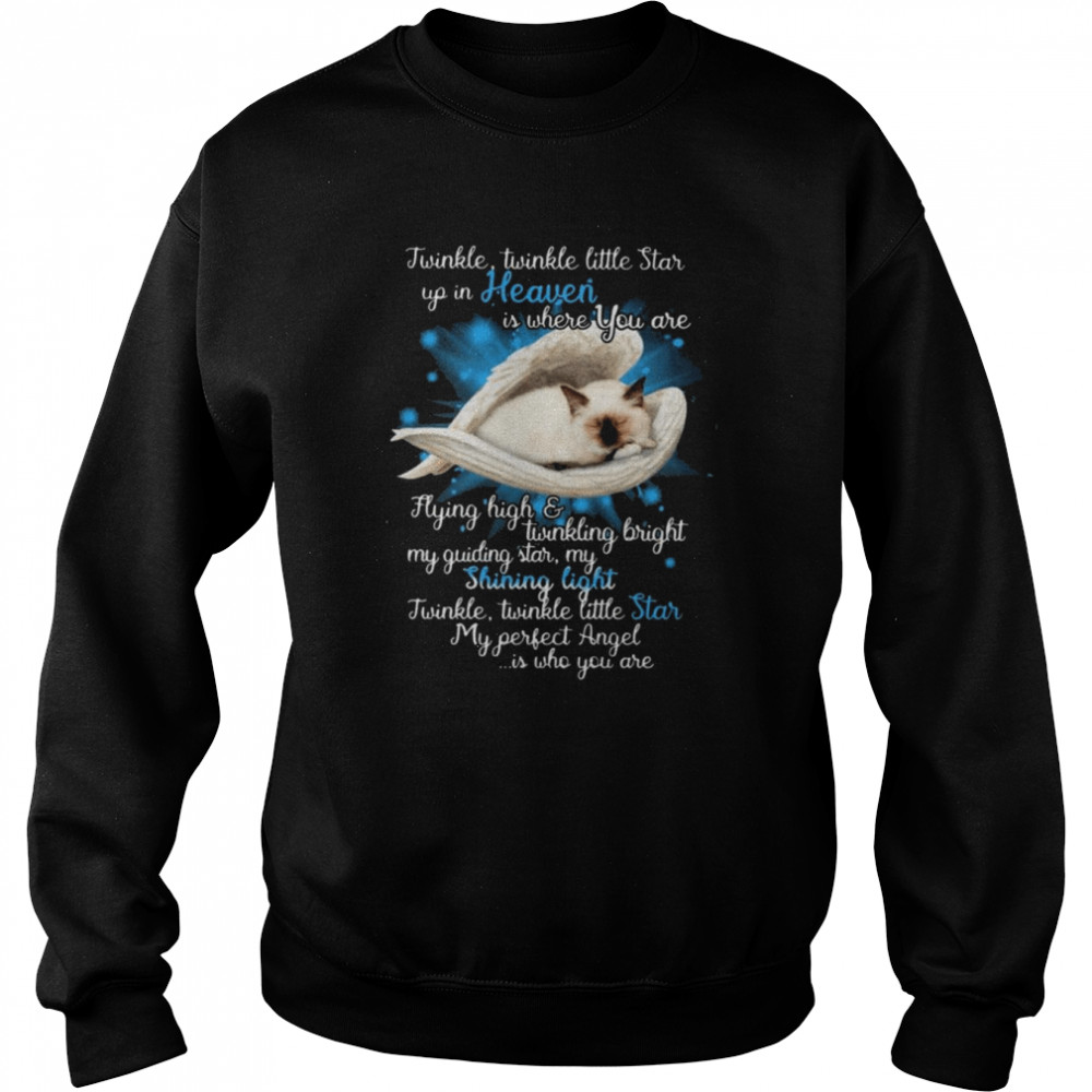 Grumpy Cat Angel twinkle little star up in heaven is where You are  Unisex Sweatshirt