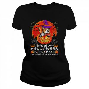 Halloween Costume I’m Really A Beagle Dog Pumpkin T-Shirt Classic Women's T-shirt