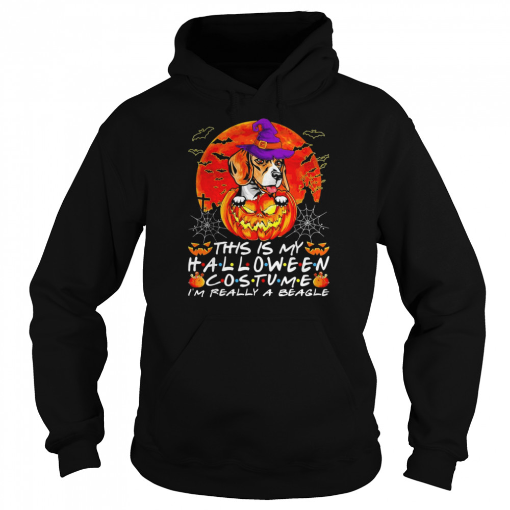 Halloween Costume I’m Really A Beagle Dog Pumpkin T-Shirt Unisex Hoodie