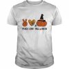 Halloween Skeleton Peace Love Halloween With Scary Pumpkin T-Shirt Classic Men's T-shirt