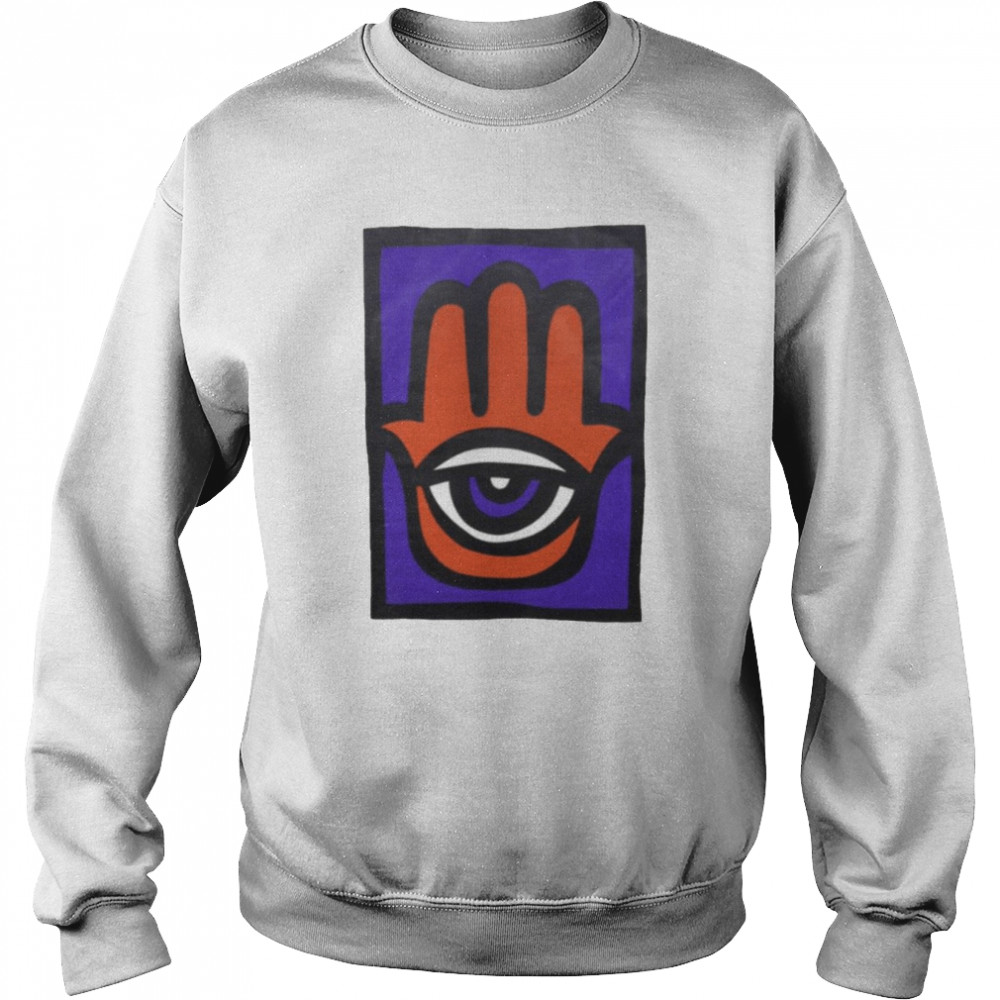 Hand Shine Eye Colored Design Hamsa  Unisex Sweatshirt