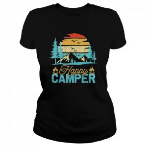 Happy Camper Retro Vintage Matching Camping Crew Shirt Classic Women's T-shirt