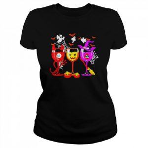 Happy Halloween Wine Glasses Halloween Vibes 2022 Shirt Classic Women's T-shirt