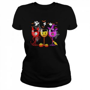 Happy Halloween Wine Glasses Vibes T-Shirt Classic Women's T-shirt