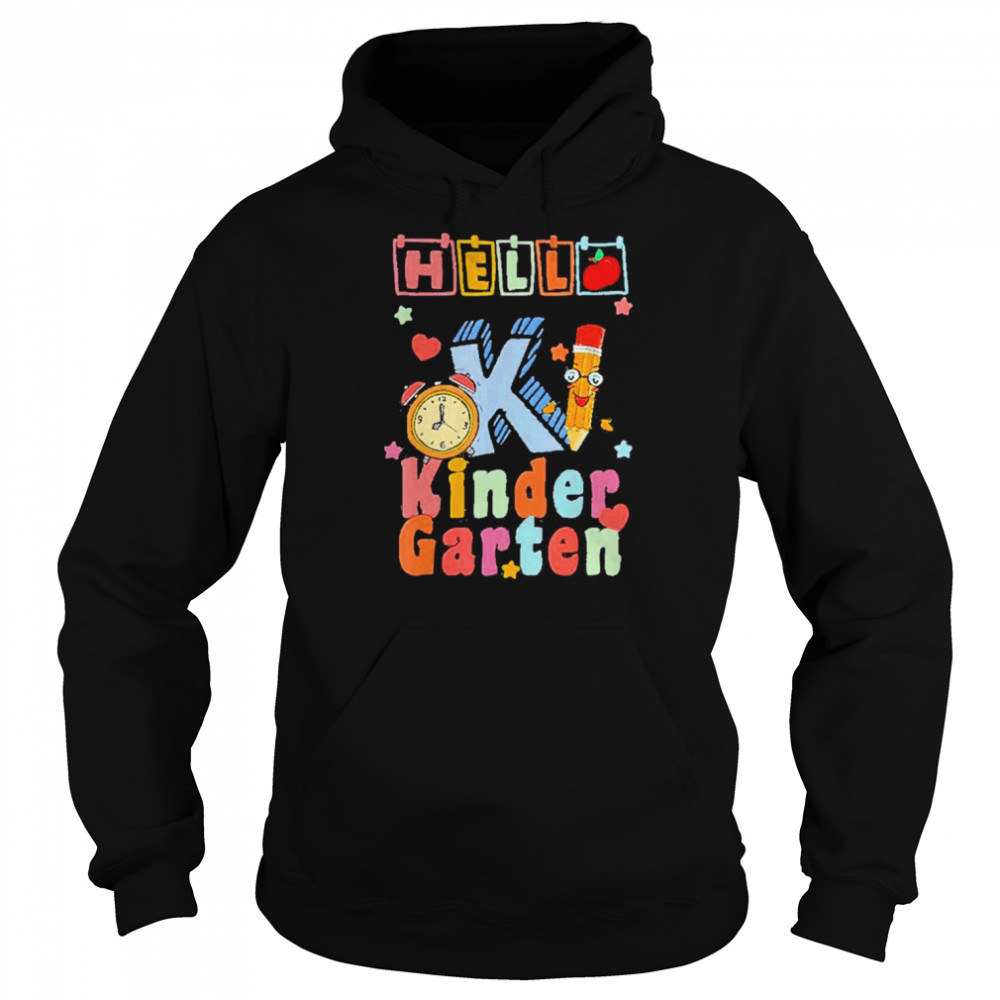 Hello Kindergarten Back To School Shirt Unisex Hoodie