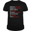 Hunger is violence poverty is violence homelessness is violence  Classic Men's T-shirt