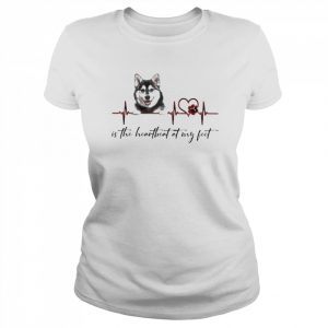 Husky is the heartbeat at my feet  Classic Women's T-shirt