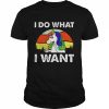 I Do What I Want Funny Unicorn Rainbow Lgbt  Classic Men's T-shirt