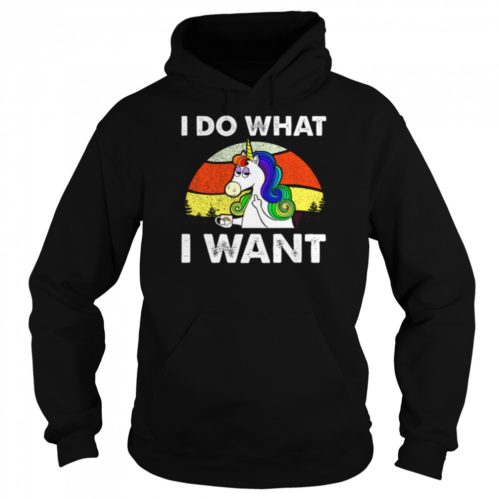 I Do What I Want Funny Unicorn Rainbow Lgbt  Unisex Hoodie