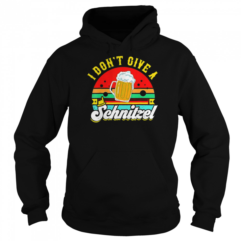 I Don’t Give A Schnitzel Lederhosen Oktoberfest T-Shirt Unisex Hoodie