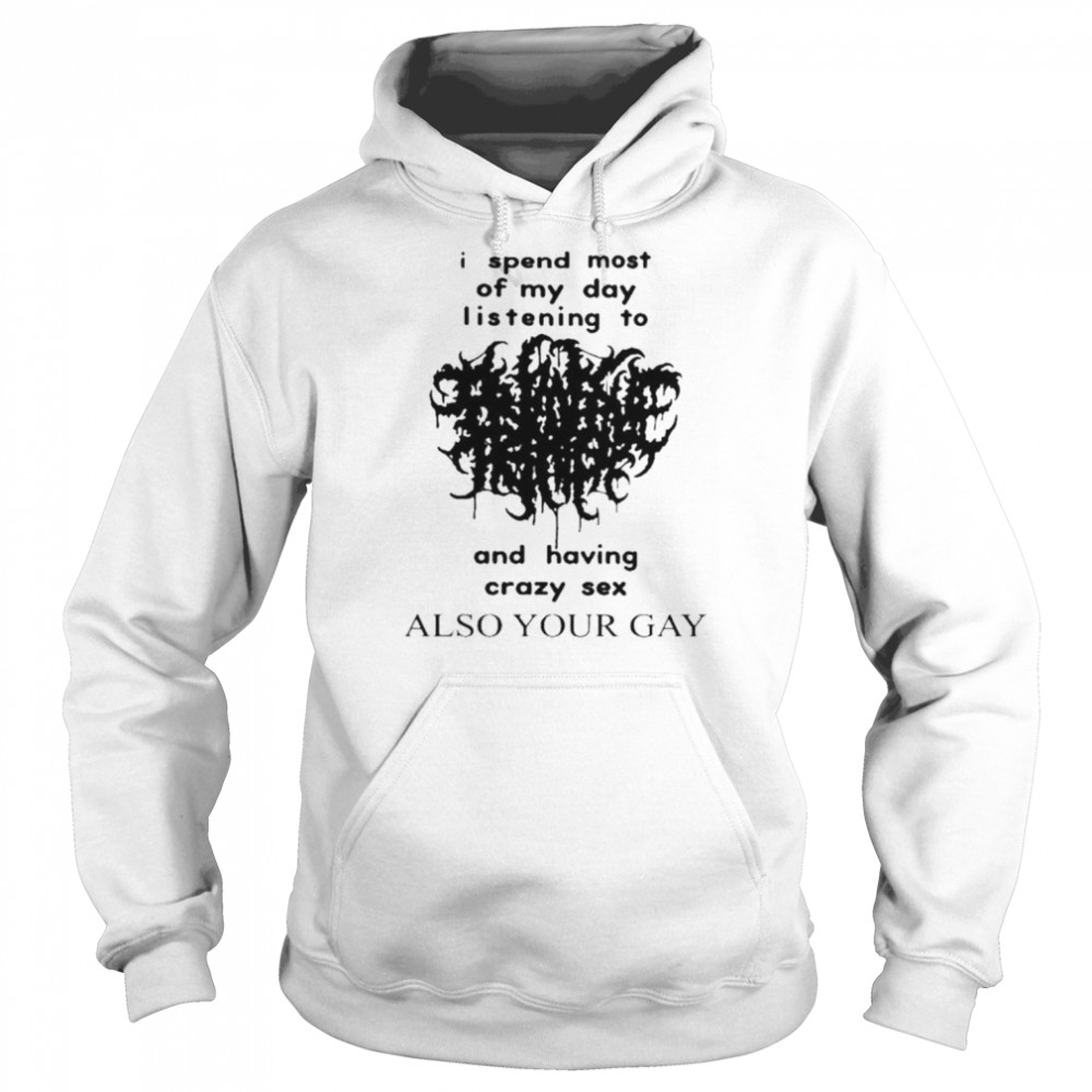 I Spend Most Of My Day Listening To And Having Crazy Sex Also Your Gay Shirt Unisex Hoodie