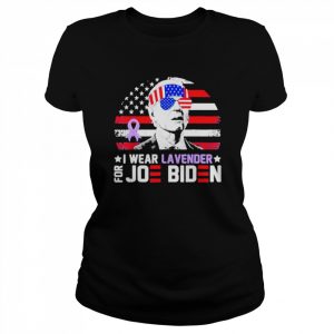 I Wear Lavender For Joe Biden American Flag Men Women Shirt Classic Women's T-shirt