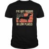 I’ve Got Friends In Low Places Dachshund American Flag Shirt Classic Men's T-shirt