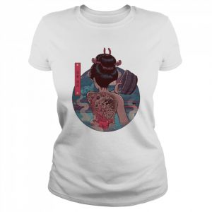 Japanese Geisha Takes A Bath Japan Aesthetic Drawing Shirt Classic Women's T-shirt