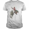 Jesus Riding a T-Rex Dinosaur Funny T-Shirt Classic Men's T-shirt