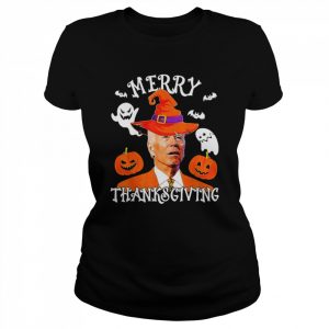 Joe Biden Confused Merry Thanksgiving For Halloween 2022 Shirt Classic Women's T-shirt