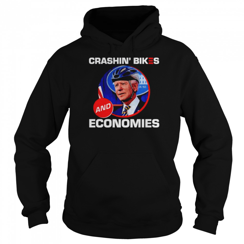 Joe Biden Crashin’ bikes and economies  Unisex Hoodie