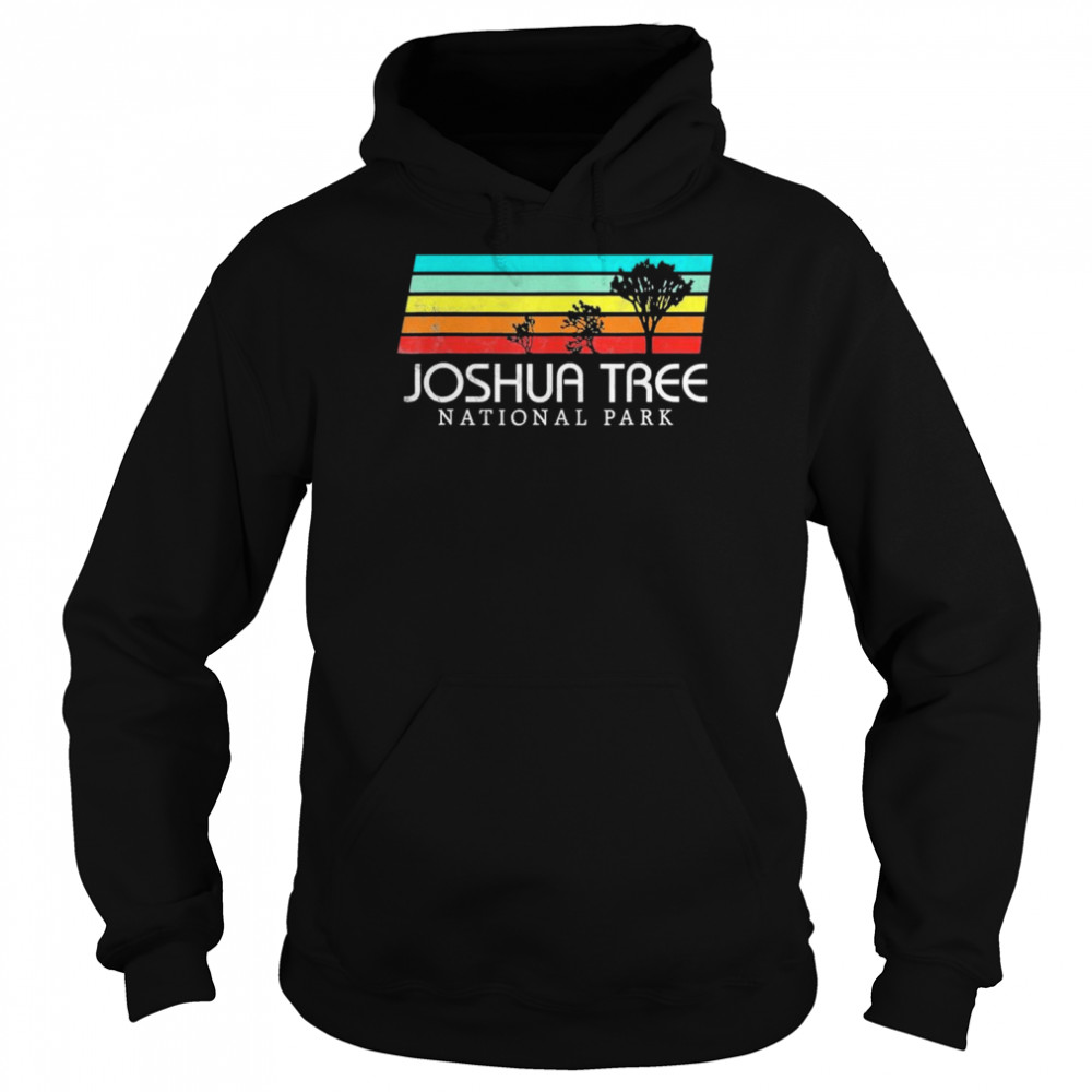 Joshua Tree California Vintage Retro Camping National Park T-Shirt Unisex Hoodie