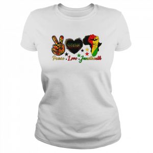 Juneteenth peace love juneteenth 1865 happy usa independenc  Classic Women's T-shirt