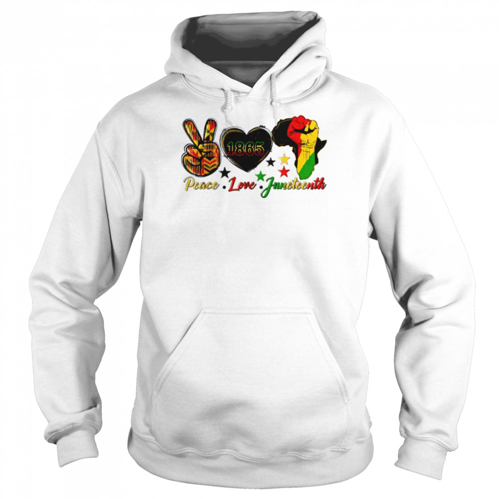 Juneteenth peace love juneteenth 1865 happy usa independenc  Unisex Hoodie