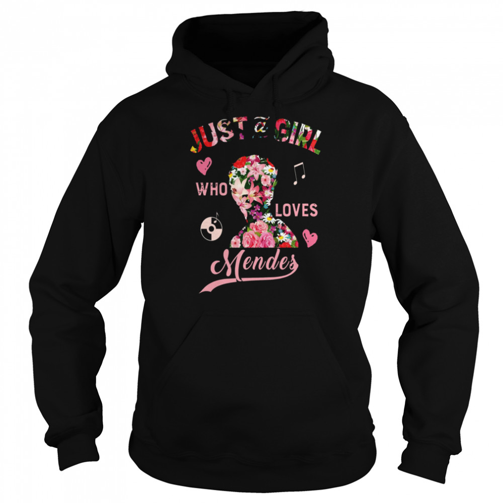 Jusa A Girl Who Loves Shawn Mendes Floral Graphic  Unisex Hoodie