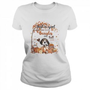 Just a Girl who loves Beagle and Fall Pumpkin Happy Thanksgiving  Classic Women's T-shirt