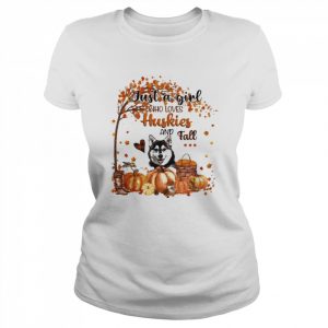 Just a Girl who loves Husky and Fall Pumpkin Happy Thanksgiving  Classic Women's T-shirt