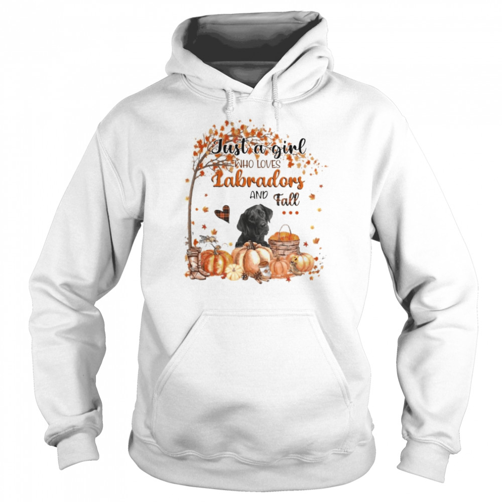 Just a Girl who loves Labrador and Fall Pumpkin Happy Thanksgiving  Unisex Hoodie