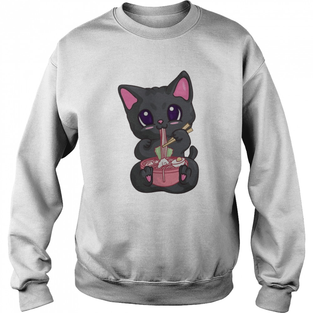 Kawaii Bubble Tea For Women Boba Maneki Neko Cat Shirt Unisex Sweatshirt