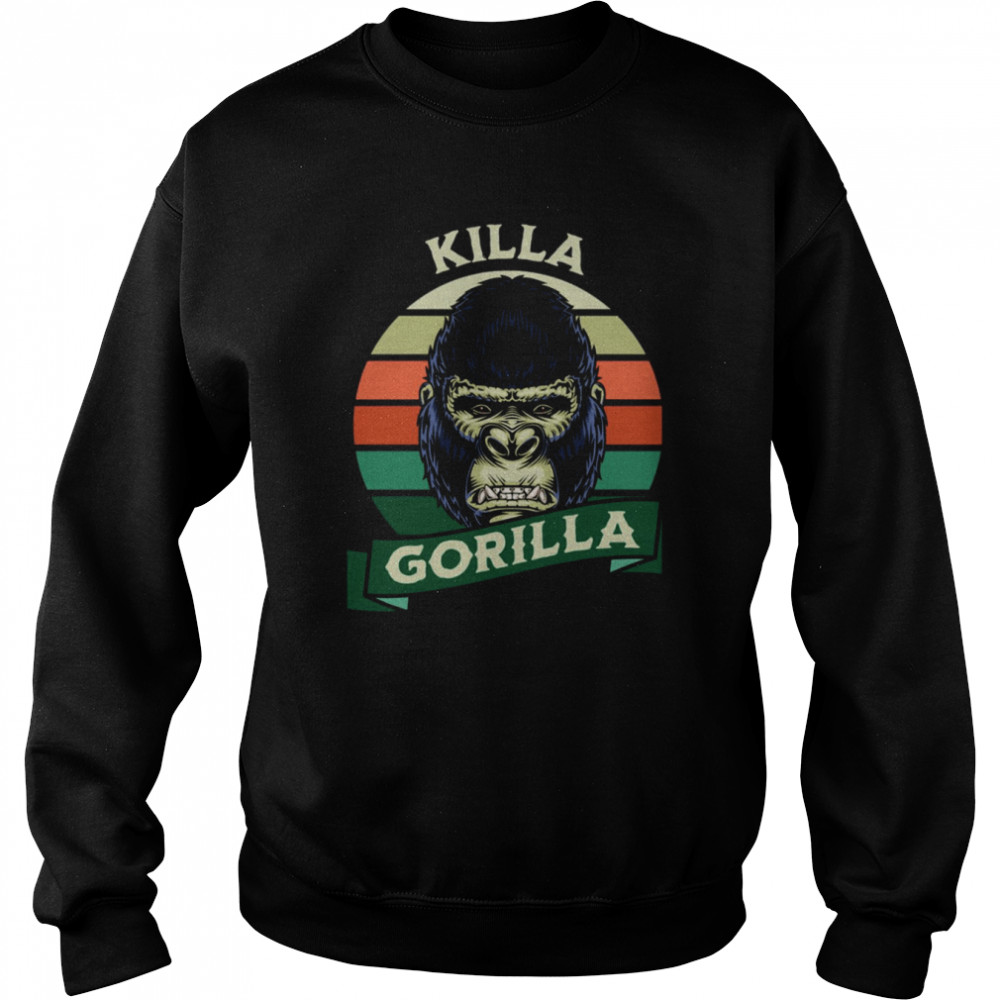 Killa Gorilla Vintage Retro  Unisex Sweatshirt