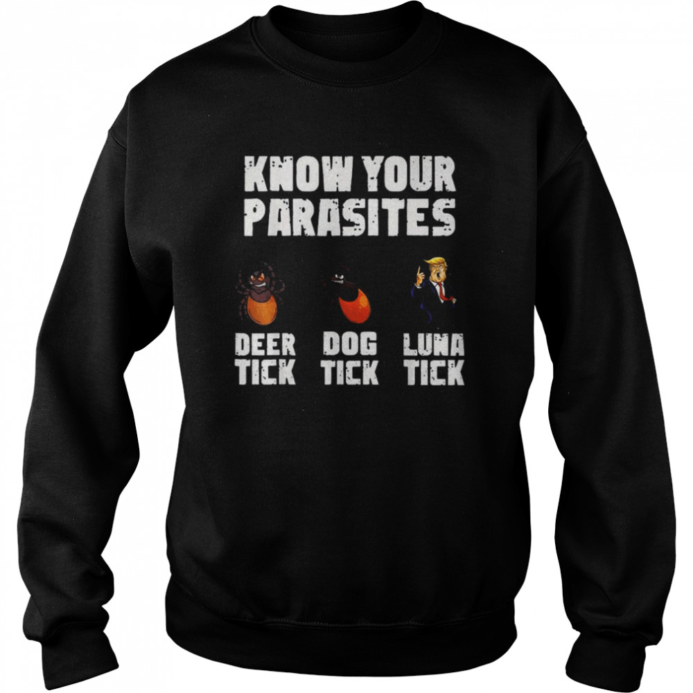 Know your parasites deer tick dog tick luna tick anti-Trump  Unisex Sweatshirt