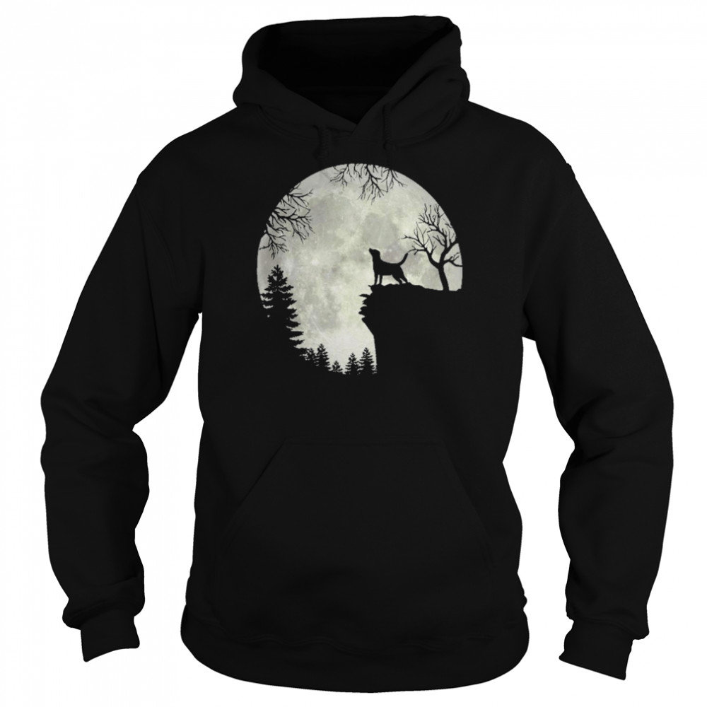 Labrador Retriever And Moon Halloween Shirt Unisex Hoodie