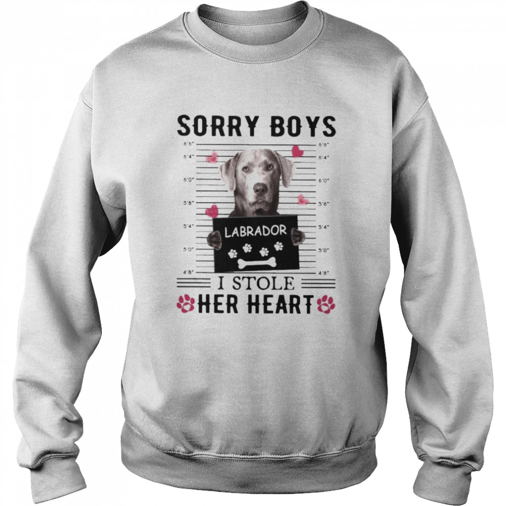 Labrador Sorry Boys I Stole Her Heart Shirt Unisex Sweatshirt