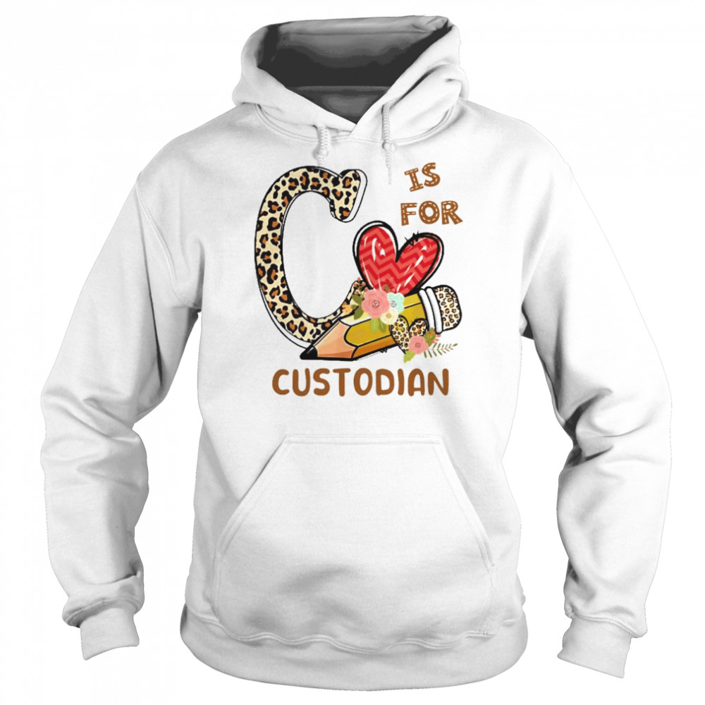 Leopard Flowers Is For Custodian Shirt Unisex Hoodie