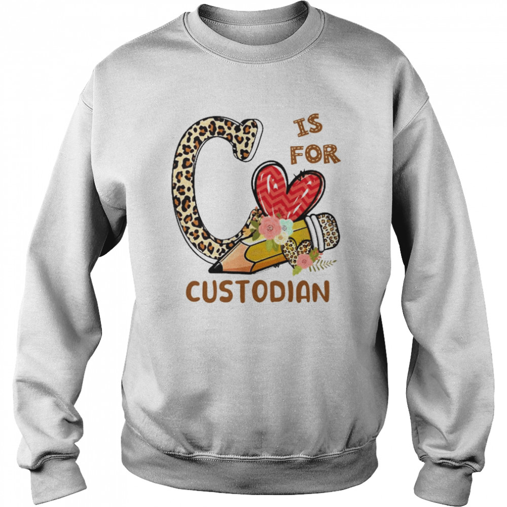 Leopard Flowers Is For Custodian Shirt Unisex Sweatshirt