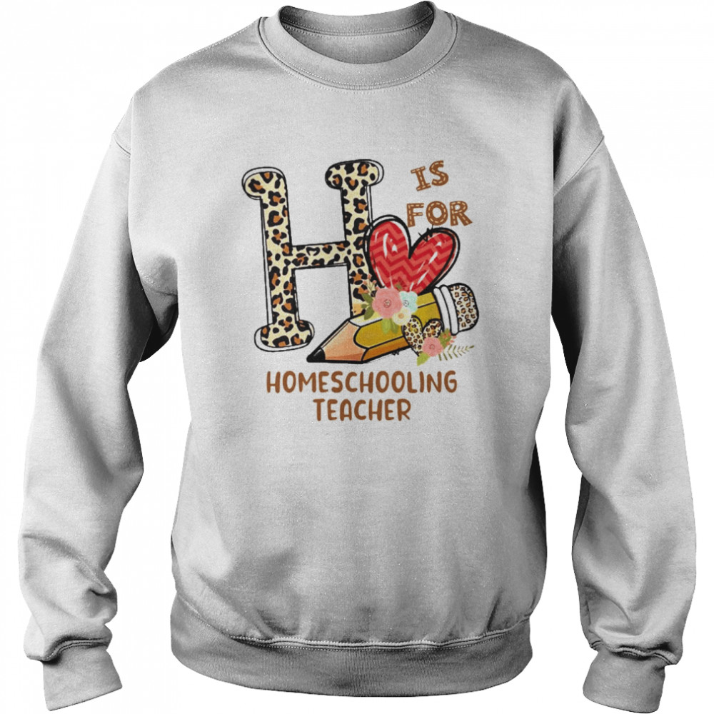 Leopard Flowers Is For Homeschooling Teacher Shirt Unisex Sweatshirt