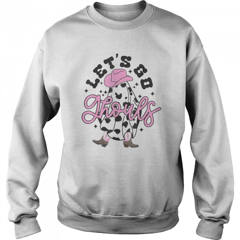 Let’s Go Ghouls Halloween Spooky Western Cowgirl leopard T-Shirt Unisex Sweatshirt