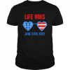 Life Wins June 24 2022 American Flag Sunglasses Pro Life T-Shirt Classic Men's T-shirt