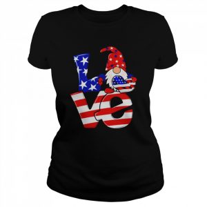 Love Gnome USA Flag 4th of July Shirt Classic Women's T-shirt