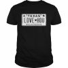 Love Hou Texas License Plate  Classic Men's T-shirt