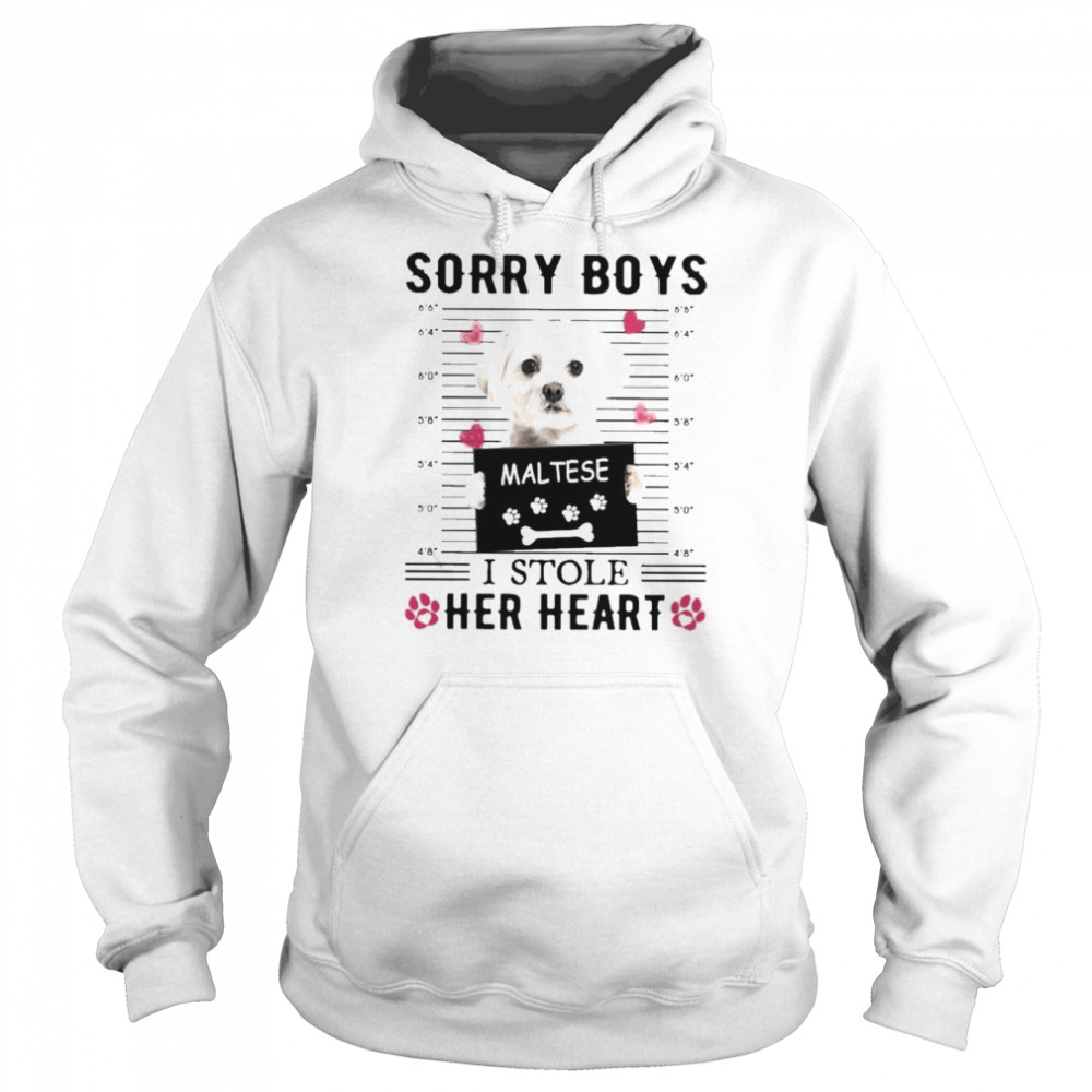 Maltese Sorry Boys I Stole Her Heart Shirt Unisex Hoodie