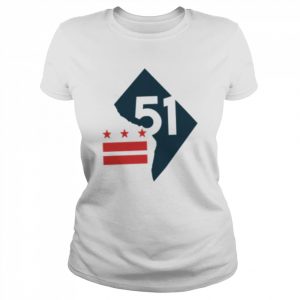 Map Design Dc Statehood  Classic Women's T-shirt