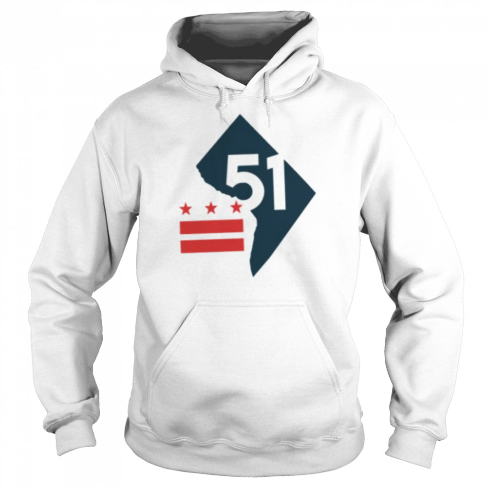 Map Design Dc Statehood  Unisex Hoodie