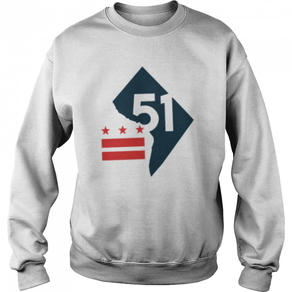 Map Design Dc Statehood  Unisex Sweatshirt